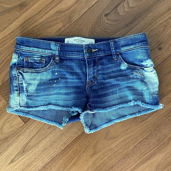 Abercrombie & Fitch Pants - A&F Low Rise Shortie Jean Shorts